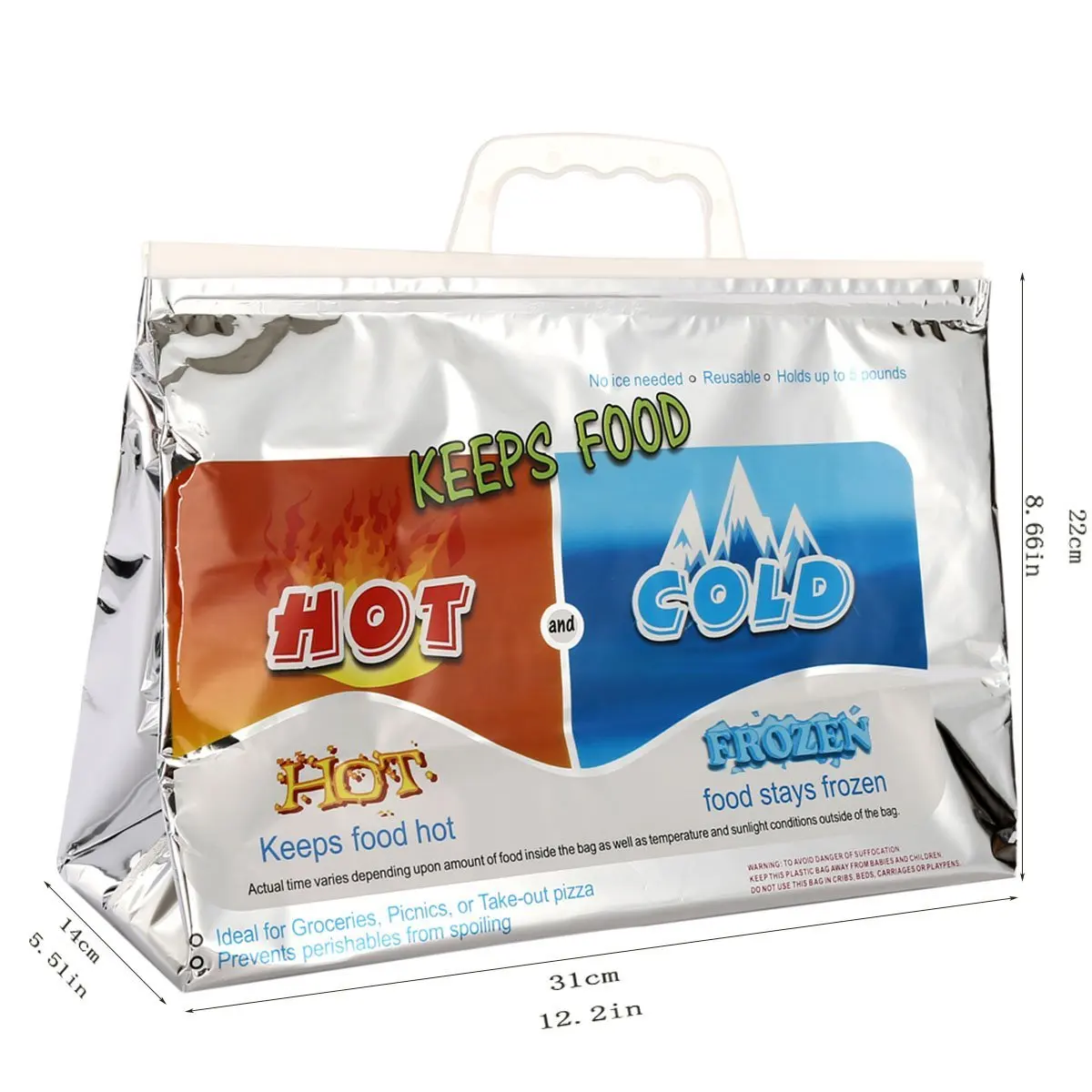 Reusable Thermal Insulated Hot Cold Food Storage Carry Lunch Bags - Buy ...