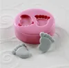 Very Tinny ( 12mm)Mini Feet/Foot Silicone Fondant Mold For Chocolate Cake Decorating Tools