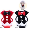 Amazon hot Dog Cat Harness Padded Vest Pet Vest with Additional Traction Rope,Lovely gentleman bow