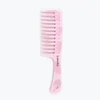 Wholesale Cute Logo Long Handle Wide Teeth Curly Hair Plastic Hair Combs