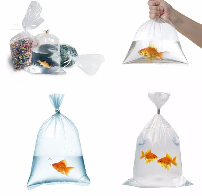 Square Bottom Fish Carry Bags Plastic Oxygenated Transport Bags Live