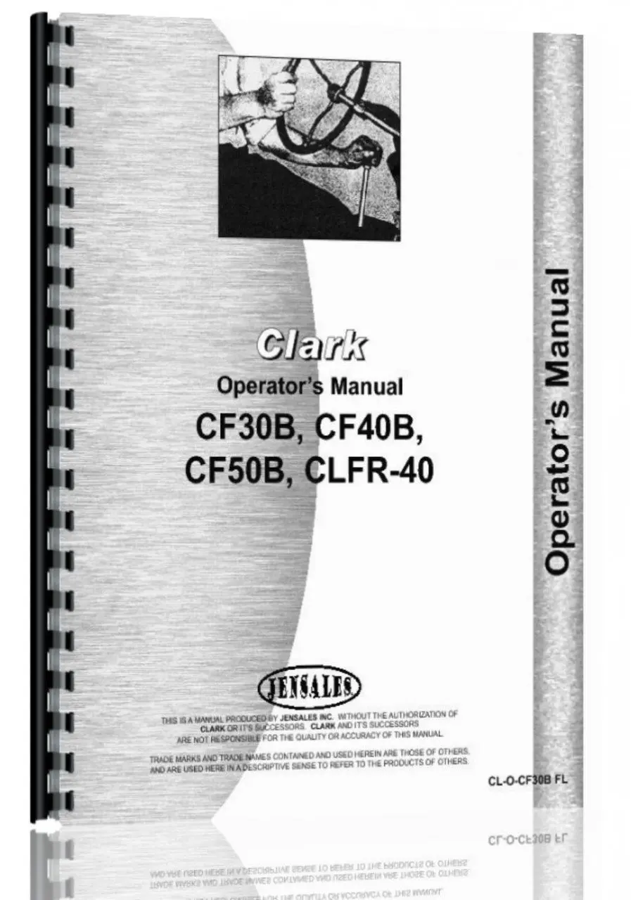 Clark CF30B Forklift Operators Manual