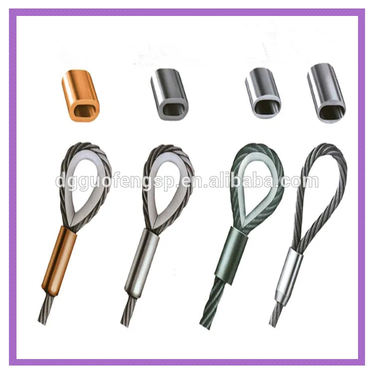 Made In China Steel Wire Rope Sling With Aluminium Sleeve Wire Rope