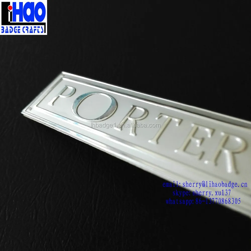 3d Brand Logo Diamond Cut Metal Nameplates,Logo Embossed Aluminum/stainless Steel Label Name
