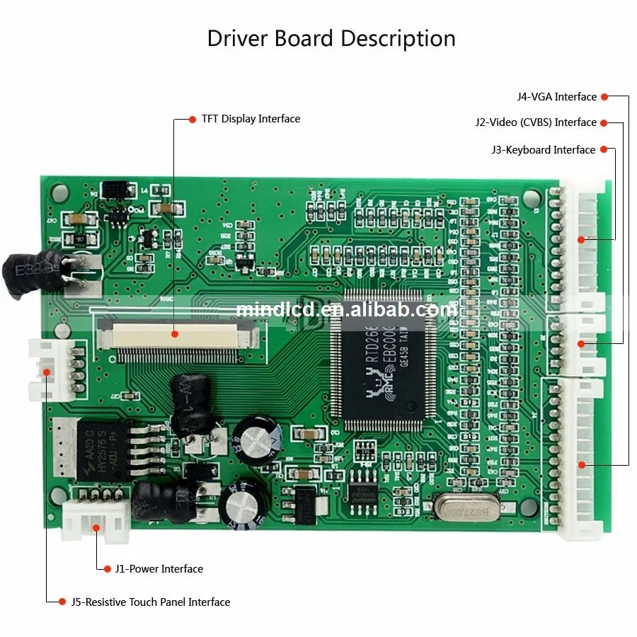 4.3 Inch 480*272 Lcd Module Display With Video Vga Av Driver Board