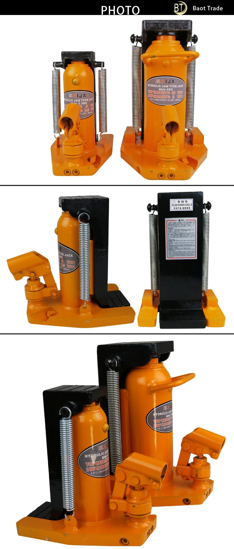 5 ton hydraulic cylinder  toe bottle jack stands 