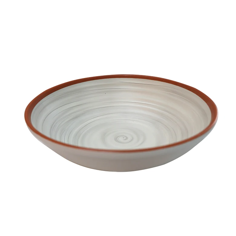 China factory cheap price OEM eco friendly plastic kitchenware melamine creamy white korean unbreakable dinnerware sets luxury