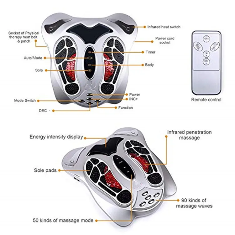 Hot Blood Circulation Vibrating Electric Wave Foot Massager Therapy As