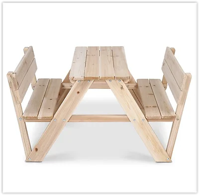 Furniture Wooden Garden Bench Childrens Patio Play Kids Outdoor Table Set Picnic Folding Plastic Tables