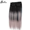 Real remy hair extension clip in human hair extensions clip on hair pieces