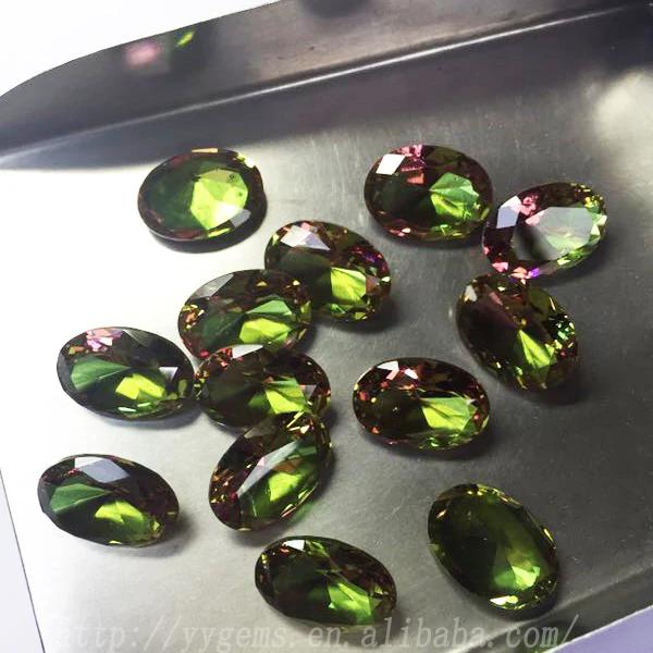 Perfect Color Changed Oval Glass Gems Fake Gems Wholesale For Jewelry