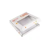 Custom disposable white flat square pizza packaging paper boxes with pvc window