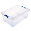 Clear plastic houseware moving file toy storage lid box
