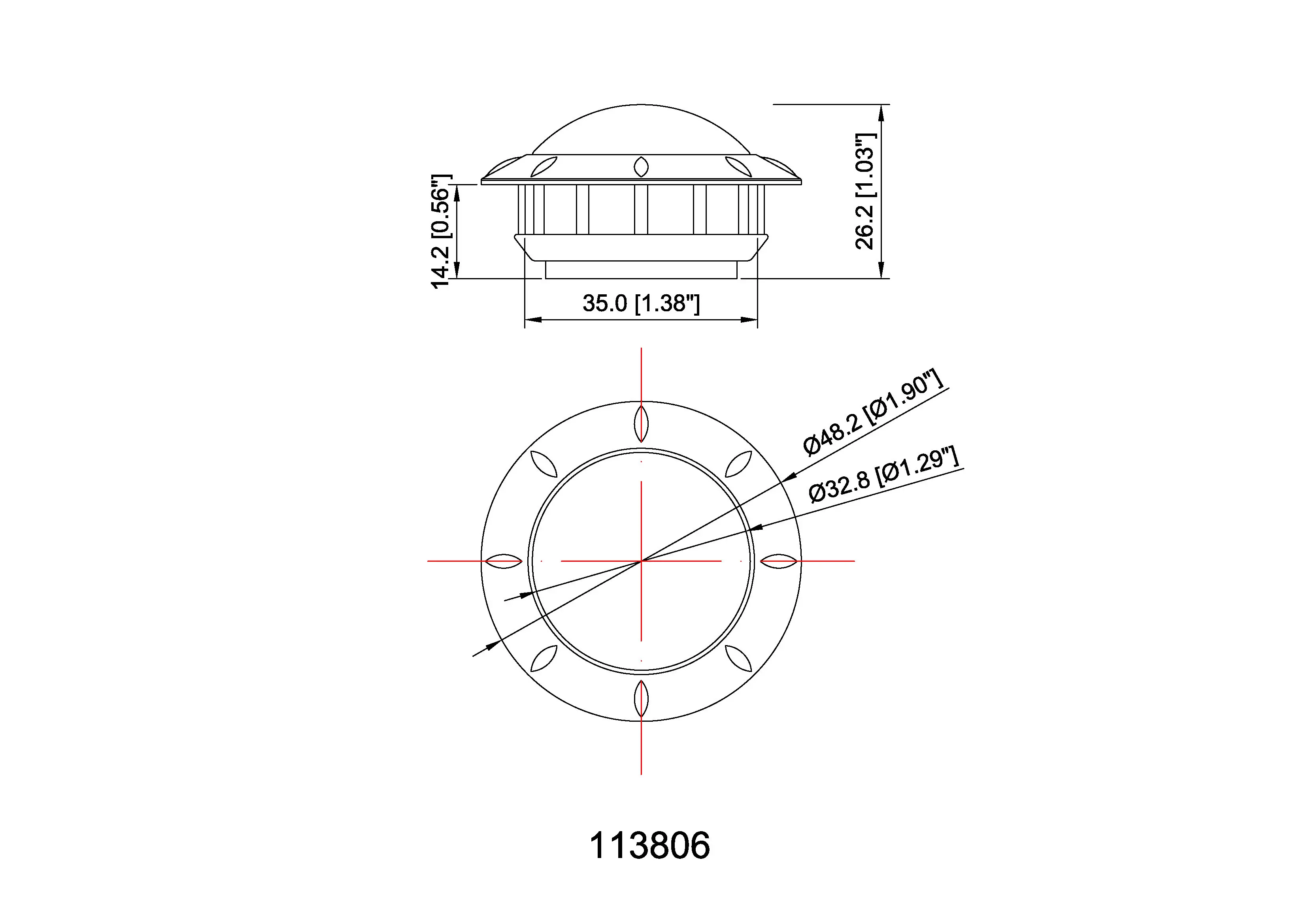 1.5 inch round led marker lights