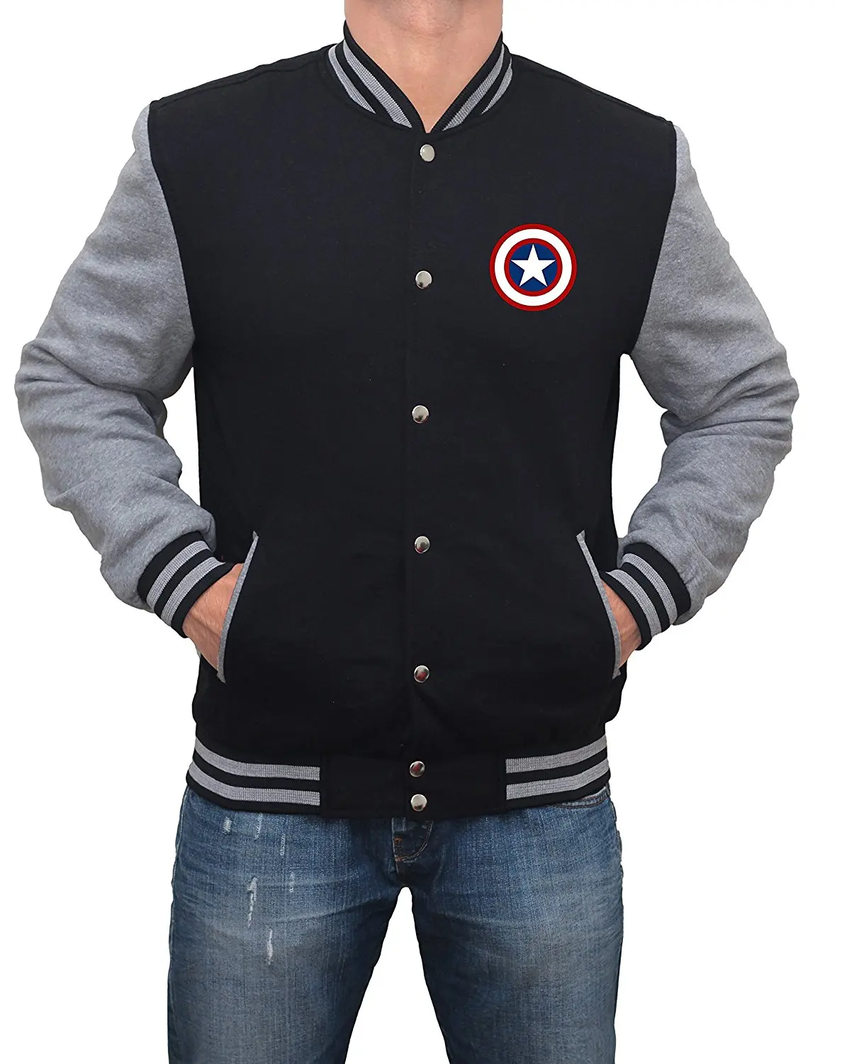 Flesh /& Hide F/&H Mens Superhero Amazing Spider Maroon /& Black Jacket