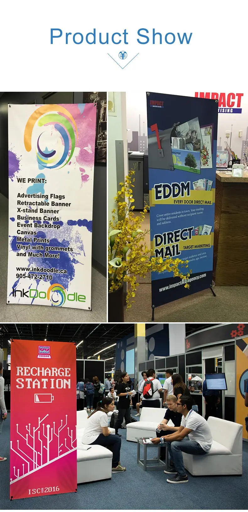 Premium Quality Custom Size Stand Design X Banner With Printing