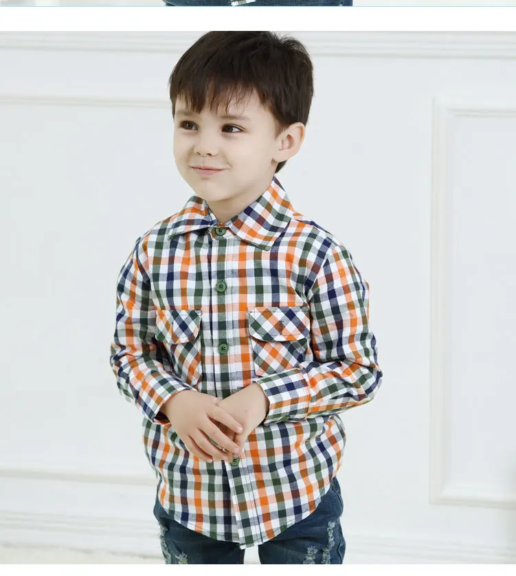 New Classic Plaid children brand blouse Fashion The Prince Kids Baby Boys Tops Dance Party Classic Plaid Long Sleeve Shirt