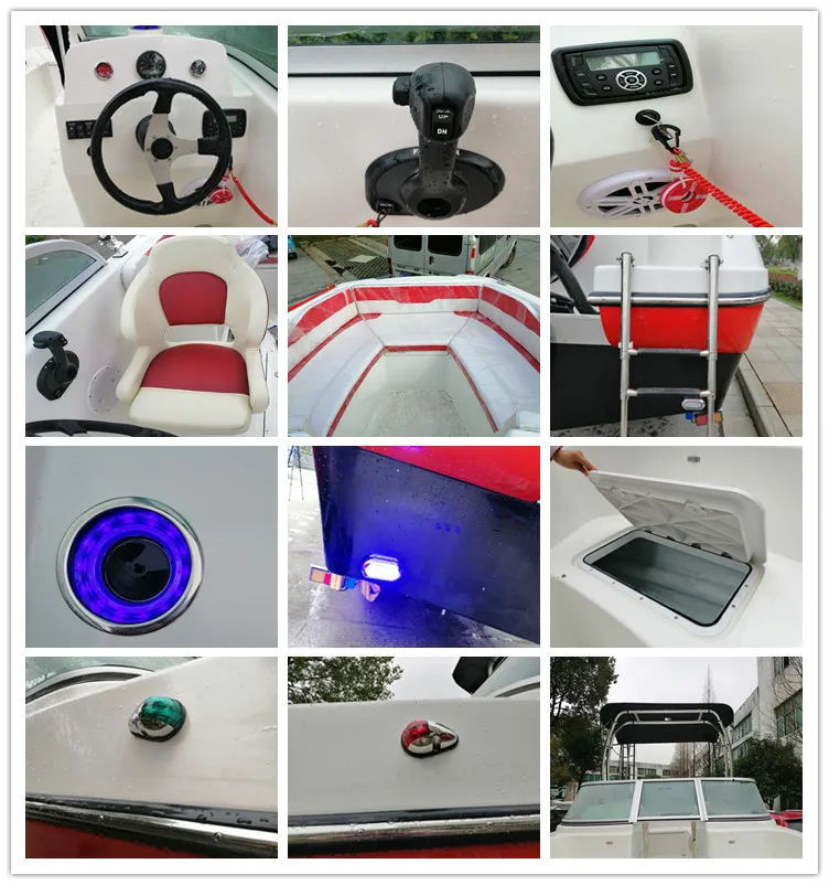 New condition CE certificate 5.8m speed motor yachts boat fibre fishing boat