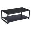 Hot sale Chinese modern rectangle glass add metal coffee table