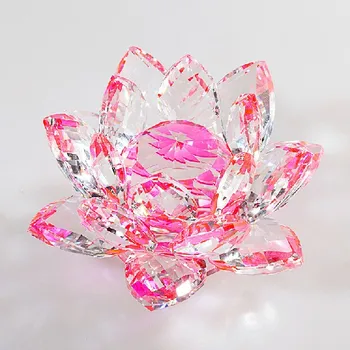 Pink Crystal Lotus Flower For Crystal Gift - Buy Crystal Lotus Flower ...