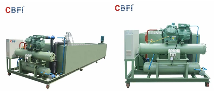 1 ton to 100 tons Block Ice Machine Maker Freon system made by CBFI coil evaporator
