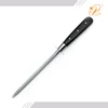 Black horn handle laguiole carving knife and fork set