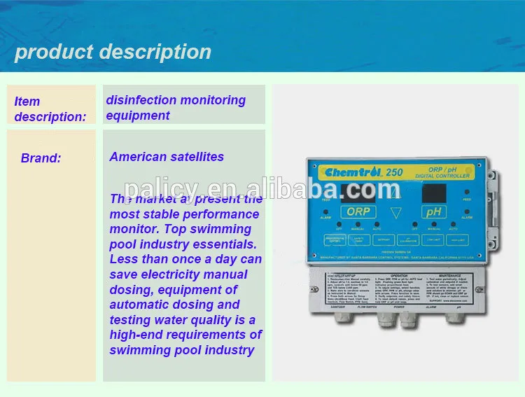 Automatic ORP PH swim pool controller / water quality monitor