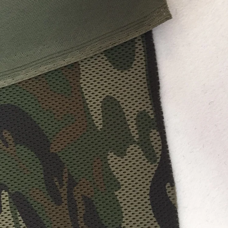 100% polyester elastic camouflage 3d spacer mesh fabric for garment
