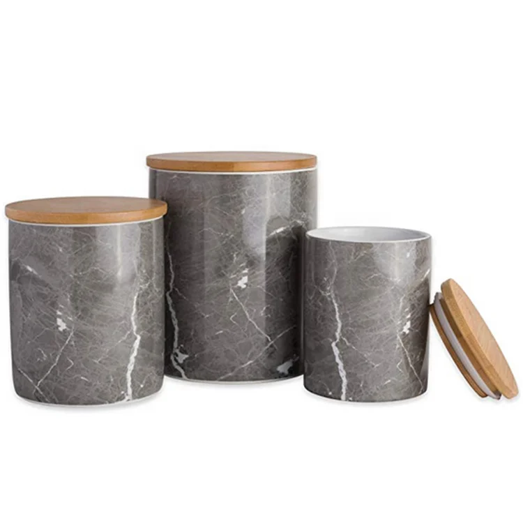 Heat Resistant Candle Making Indoor Unique Black Ceramic Candle Jar