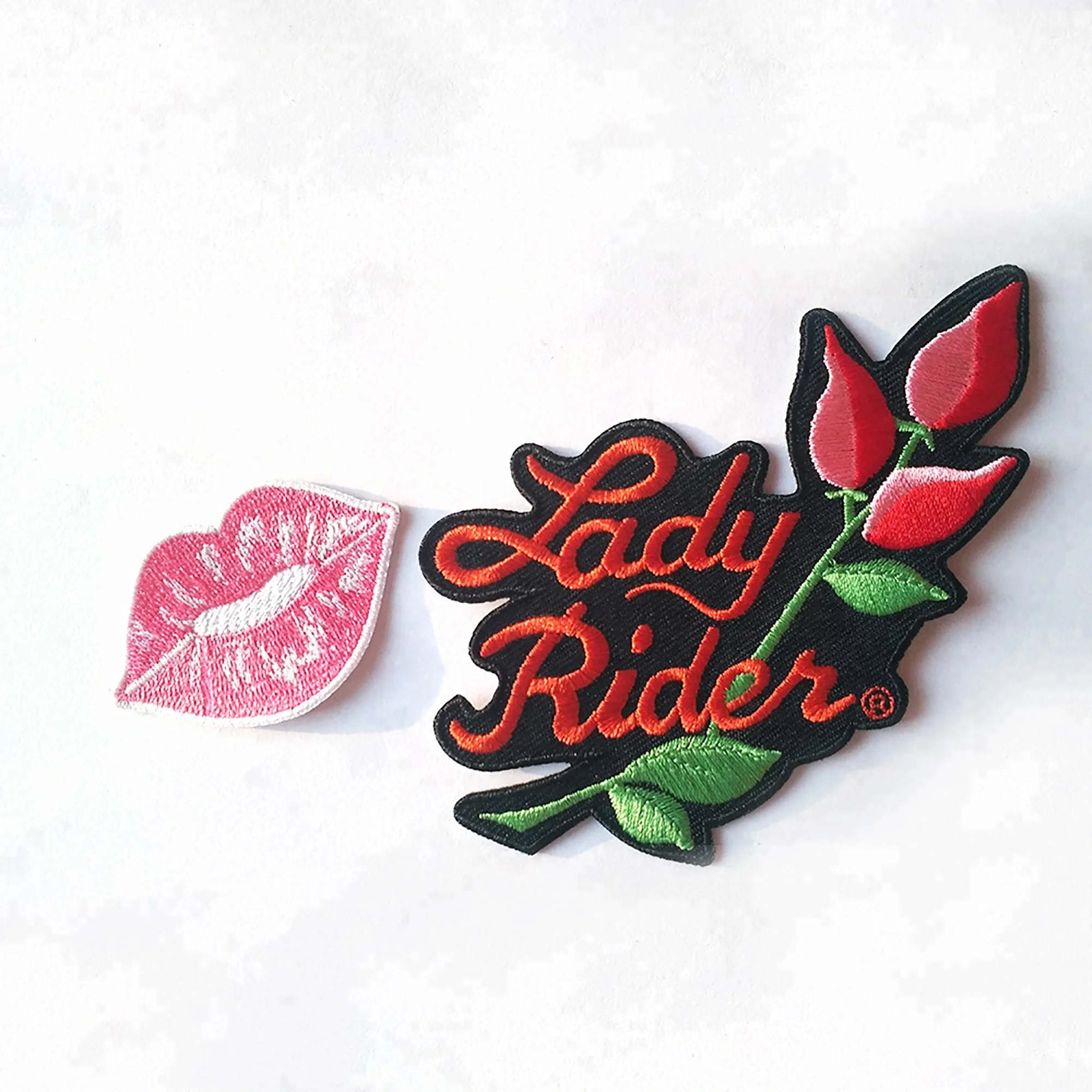 Embroidered Iron On Patches Sew On Patches Embroidery Applikations Applique Lady Rider Biker Women Patch /‘/’9 x 7 cm /‘/’