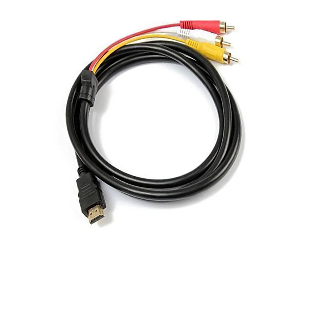 5Ft HDMI Male to 3 RCA Video Audio Converter Component AV Adapter Cable HDTV