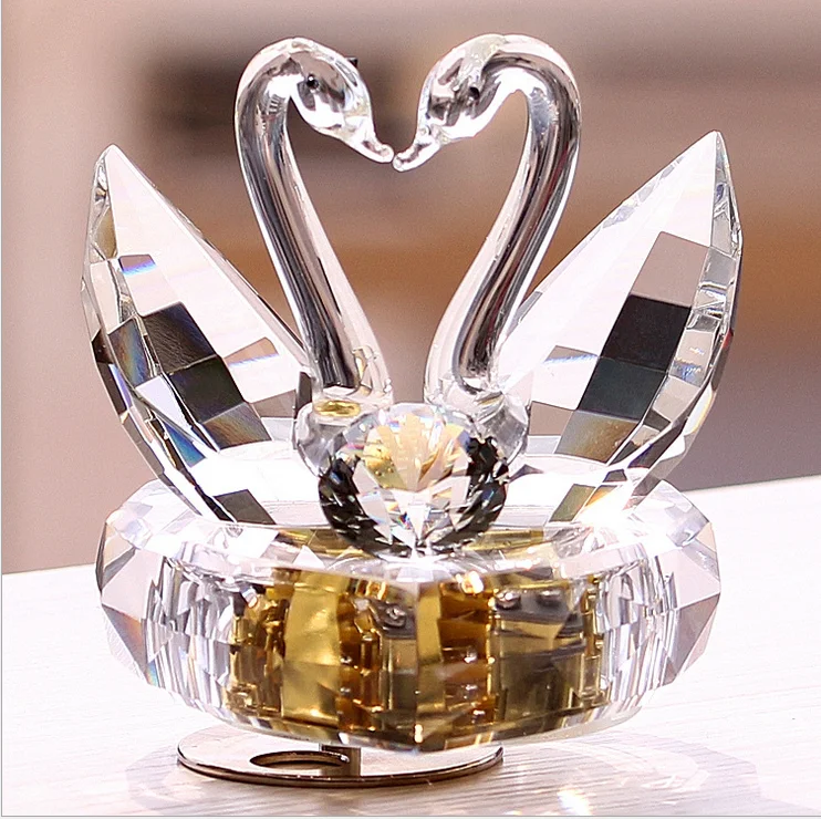 Crystal Sparking Swan Music Box For Wedding Decoration - Buy Wedding ...