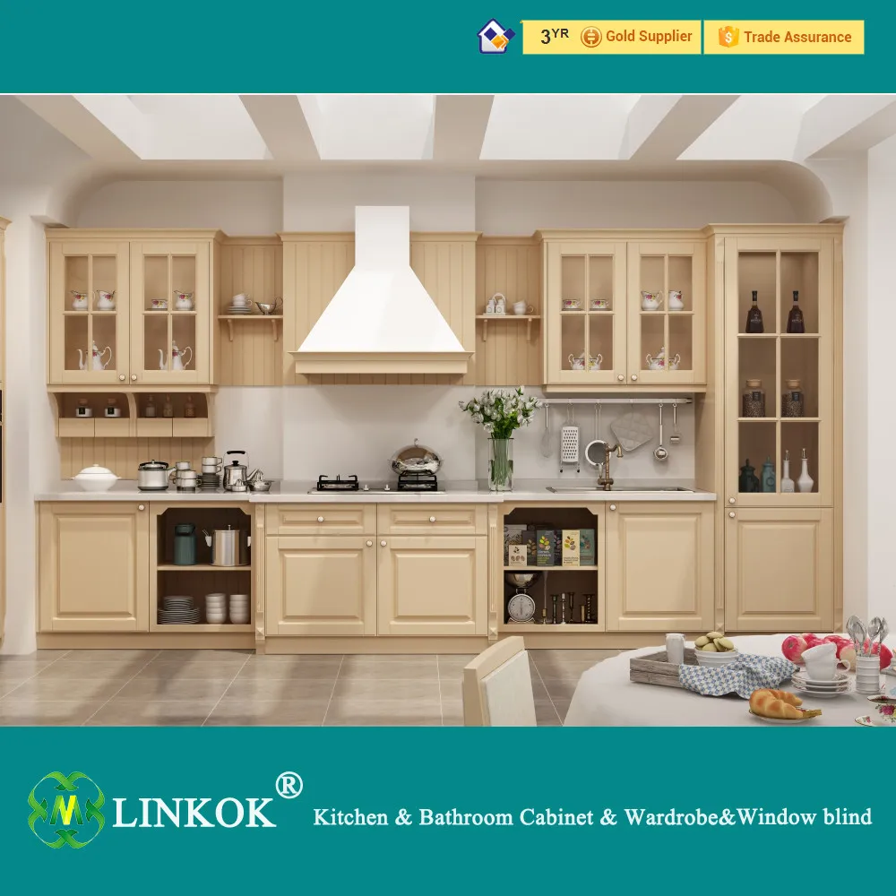 Flat Panel Kitchen Cabinets And Pvc Coated Kitchen Cabinet And