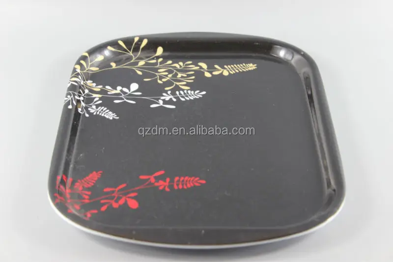 Black Plastic Melamine Tray