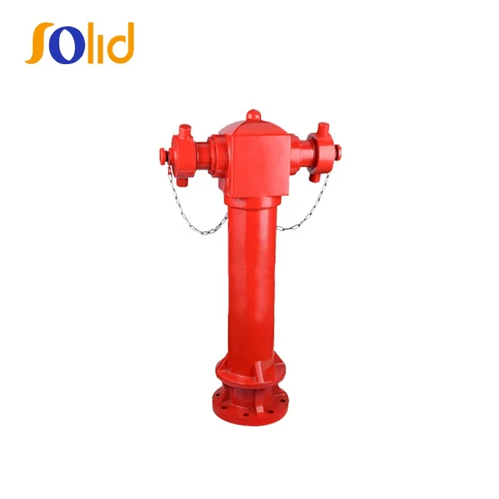 Hot Sale Ductile Iron Red Color 2-Way Pillar Double Outlet Fire Hydrant