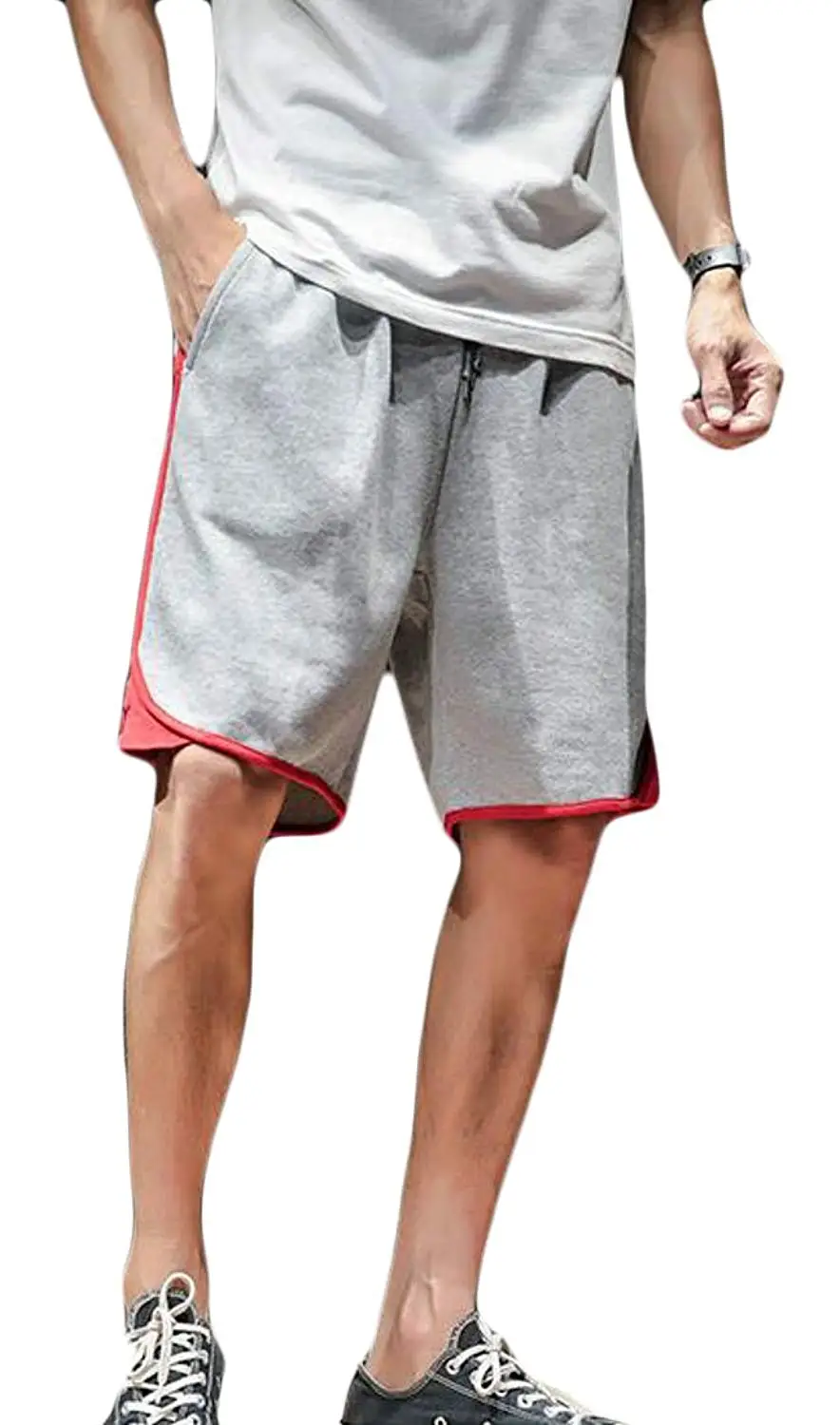 Pandapang Mens Straight Leg Vogue Baggy Mid Waist Activewear Cargo Short Pants