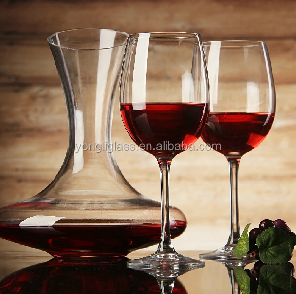 Wholesale High Quailty Lead Free Handmade crystal red wine glass,thick stem wine glass
