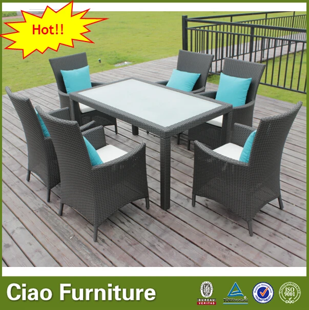 Garden patio rattan table set / dining table and chair