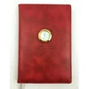 Top quality fancy customized PU leather notebook with time clock
