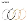 3mm Width Vintage Big Hoop Earrings High Polished Stainless Steel Circle Earrings For Women Earring Jewelry Wholesale