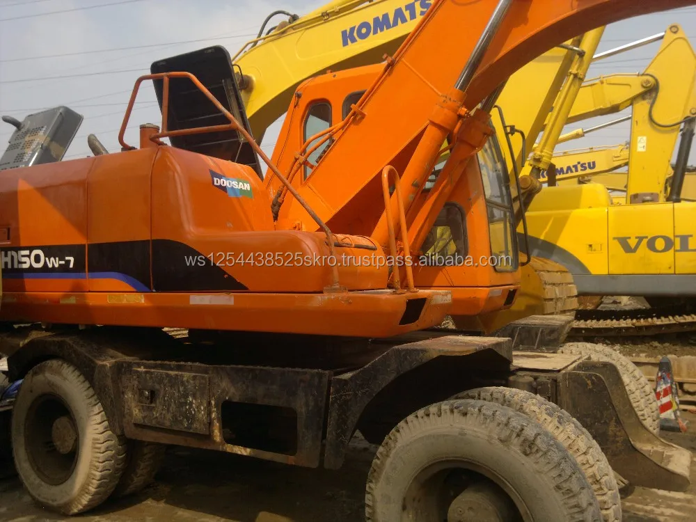 Best Selling Used Doosan Dh150 Wheel Excavator For Sale/dh 150w7100