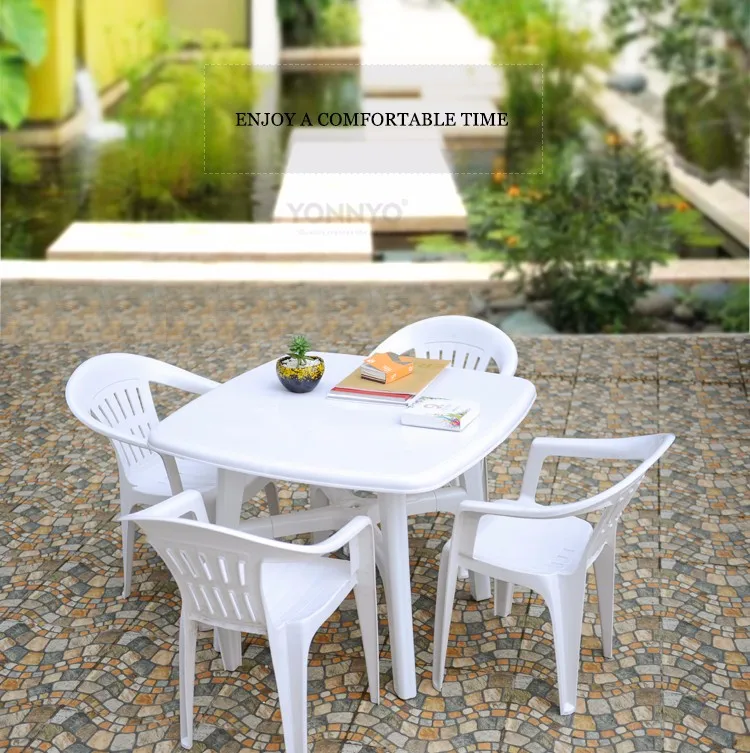 patio plastic table detachable