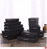 Current Stock Customized Logo Small MOQ Pure Black Multi Use Paper Gift Box