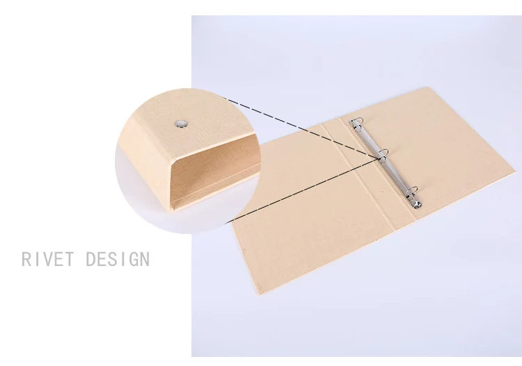 Customized Promotional Cardboard Ring Binder With Metal clip In A4 Size