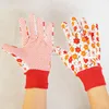 pvc dot coated canvas gloves/lady garden gloves on plam 80g
