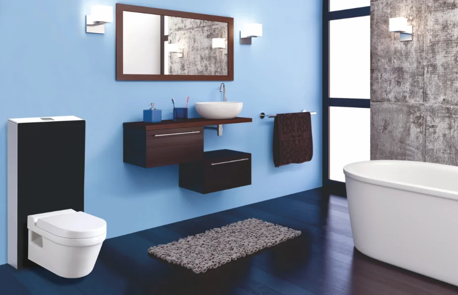 80mm slimline hidden toilet cistern concealed in wall for wall hung