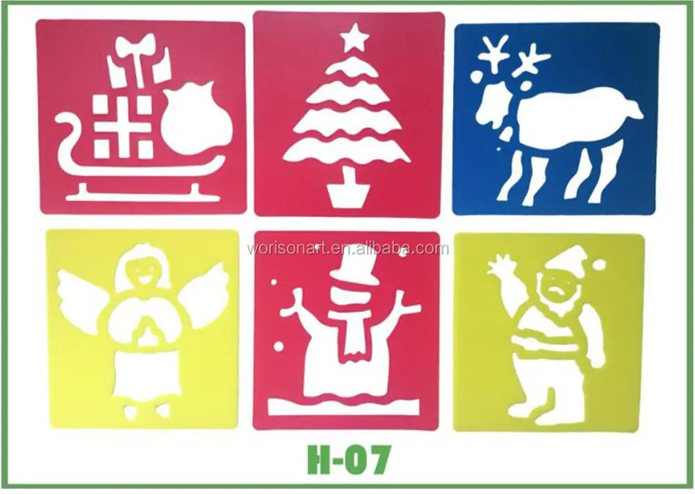 Assortis Créatif Arbres De Noël Renne Bottes Ange Flocon De Neige Père Noël Dessin Peinture Modèles De Gabarit Pour Lartisanat Des Enfants Buy