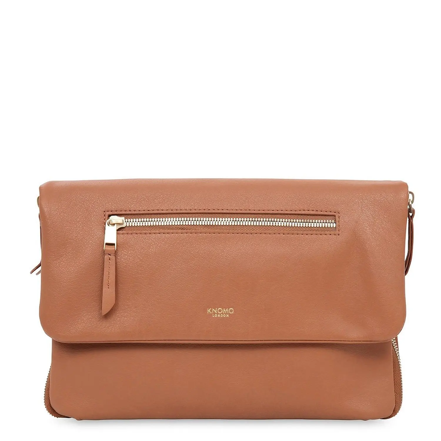 Knomo Luggage Mayfair Luxe Power Clutch-Mini, Caramel/Caramel