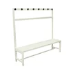 Single side dressing room bench metal changing room bench