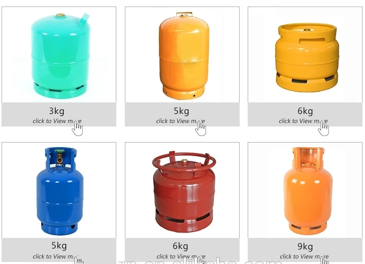 3kg 6kg 12.5kg Lpg Empty Gas Cylinder Lpg Gas Cylinder With Mini Gas Burner For Kenya Tanzania